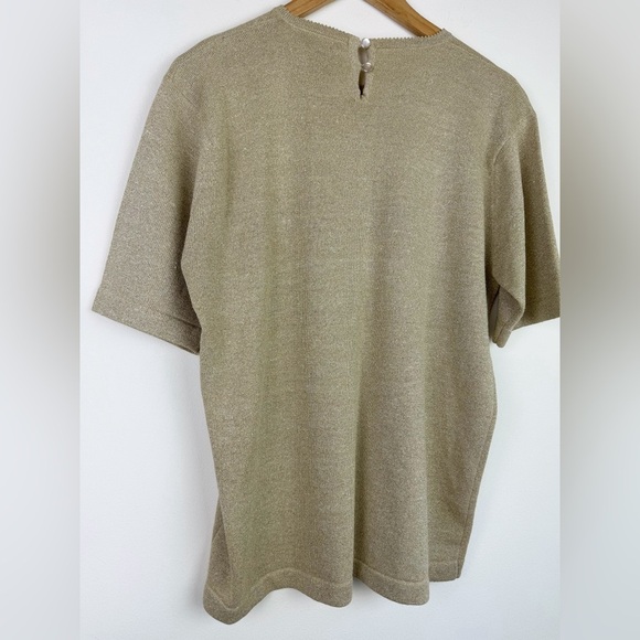 Terazzo Vintage Gold Metallic Knit Top - Picture 8 of 8
